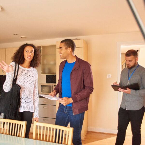 couple looking at an apartment