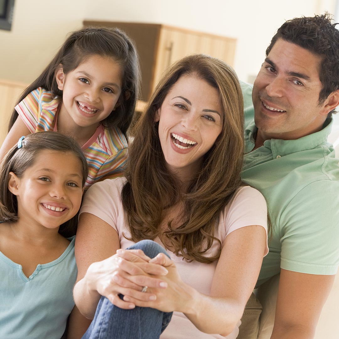 happy family at home
