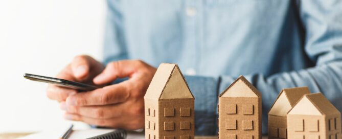 Searching on phone with small model apartment buildings