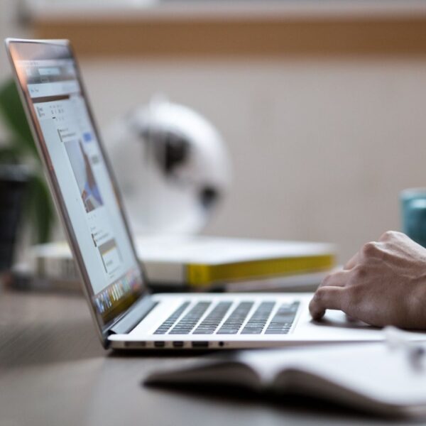 Person researching on a computer