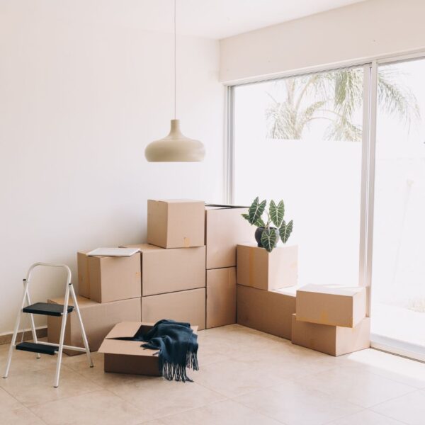 boxes in apartment