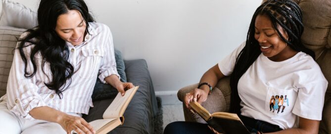 roommates relaxing in their apartment